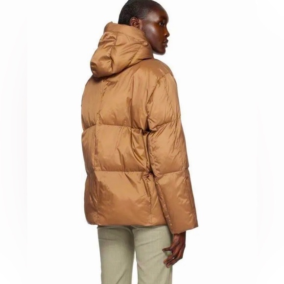 NEW! VINCE Hooded Puffer Jacket Mocha Women SZ Large - Picture 7 of 15